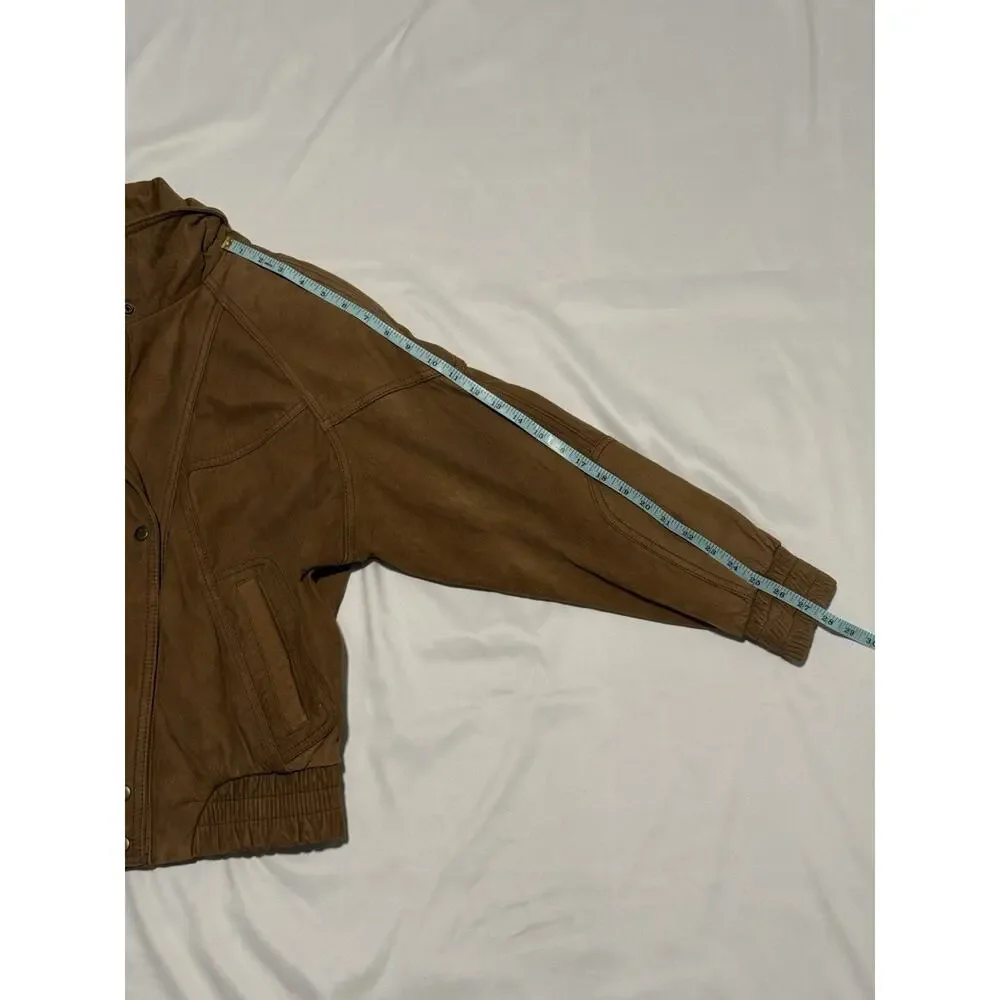 Wilson's Leather Adventure Bound Vintage 80s Bomber Jacket XS Brown Suede EUC - Picture 11 of 14